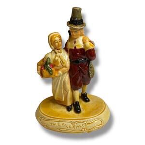 Sebastian Miniatures Signed Figurine The Pilgrims Vintage 3.5"
